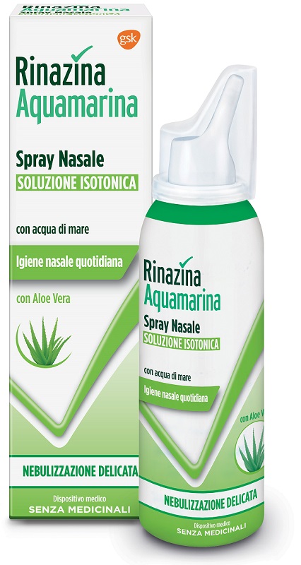 RINAZINA AQUAMARINA ISOTONICA ALOE SPRAY NEBULIZZAZIONE DELICATA 100 ML - latuafarmacia.org