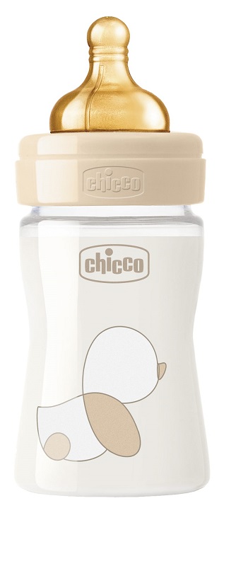 CHICCO BIBERON ORIGINAL 150ML VETRO 1 FORO 1 FORO UNISEX CON TETTARELLA IN CAUCCIU' - latuafarmacia.org