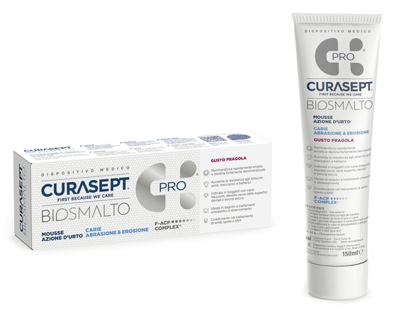CURASEPT BIOSMALTO MOUSSE CARIE FRAGOLA 50 ML - latuafarmacia.org