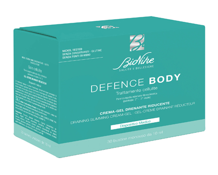 DEFENCE BODY TRATTAMENTO CELLULITE CREMA GEL DRENANTE RIDUCENTE 30 BUSTINE DA 10 ML - latuafarmacia.org