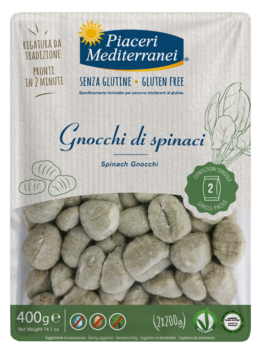 PIACERI MEDITERRANEI GNOCCHI DI SPINACI 400 G - latuafarmacia.org