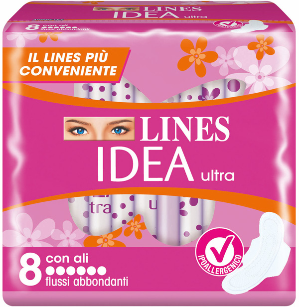 IDEA ULTRA ASSORBENTE FLUSSI ABBONDANTI CON ALI 8 PEZZI - latuafarmacia.org