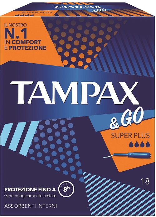 TAMPAX &GO ASSORBENTE INTERNO SUPER PLUS 18 PEZZI - latuafarmacia.org