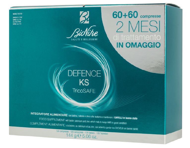 DEFENCE KS TRICOSAFE BIPACK 60 COMPRESSE + 60 COMPRESSE - latuafarmacia.org