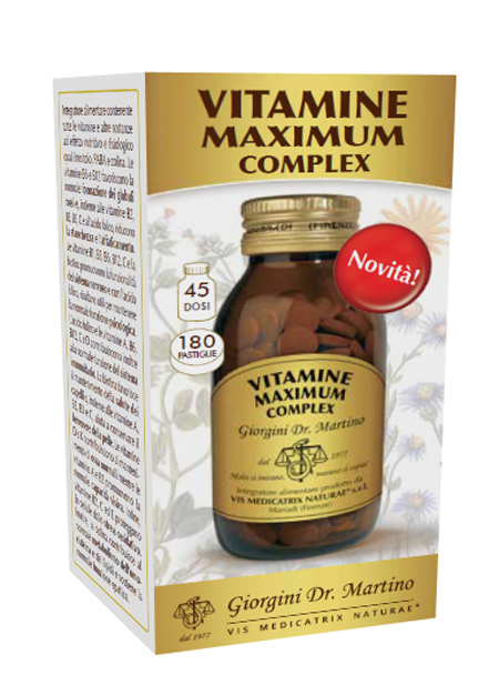 VITAMINE MAXIMUM COMPLEX 180 PASTIGLIE - latuafarmacia.org