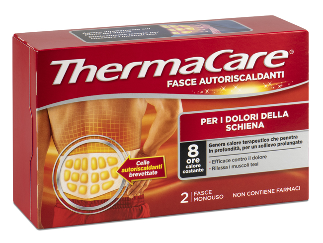 FASCIA AUTORISCALDANTE A CALORE TERAPEUTICO THERMACARE SCHIENA 2 PEZZI - latuafarmacia.org