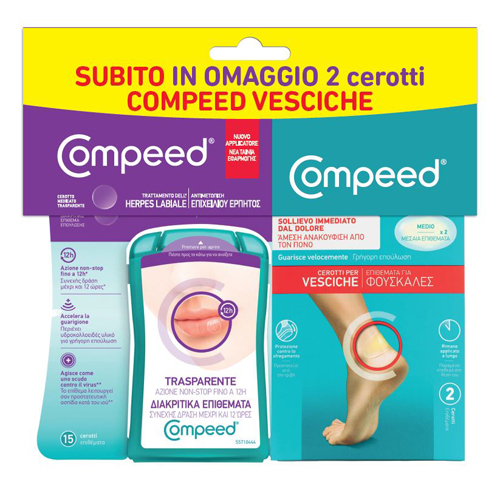 COMPEED TRATTAMENTO DELL'HERPES LABIALE+ CEROTTI VESCICHE MISURA MEDIA 17 PEZZI - latuafarmacia.org