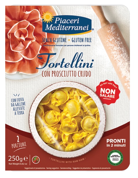 PIACERI MEDITERRANEI TORTELLINI PROSCIUTTO 250 G - latuafarmacia.org