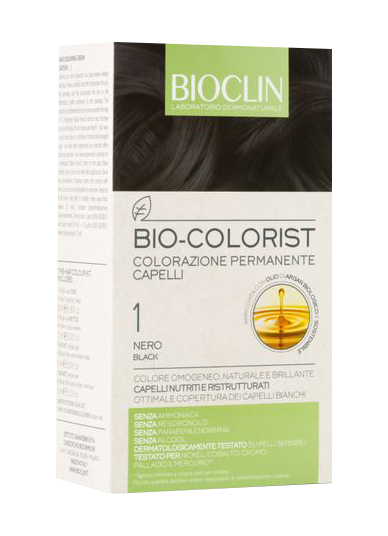 BIOCLIN BIO COLOR FAST&PERFECTION 1,0 NERO CREMA COLORANTE 60 ML + RIVELATORE IN CREMA 60 ML + BIO COLOR SHAMPOO 10 ML + BIO COLOR MASCHERA 10 ML - latuafarmacia.org