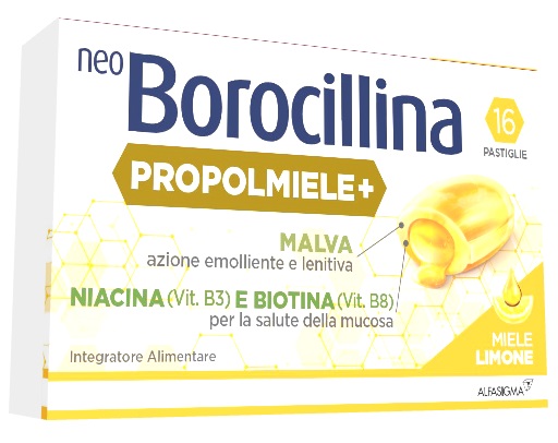 NEOBOROCILLINA PROPOLMIELE+ MIELE/LIMONE 16 PASTIGLIE - latuafarmacia.org