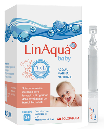 SOLUZIONE ISOTONICA PER LAVAGGI NASALI LINAQUA BABY 30 FLACONCINI MONODOSE 2ML - latuafarmacia.org