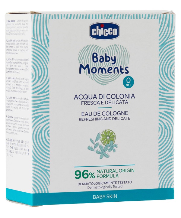 CHICCO BABY MOMENTS ACQUA DI COLONIA FRESCA E DELICATA 100 ML - latuafarmacia.org