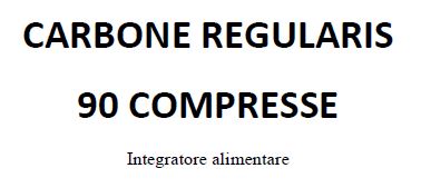CARBONE REGULARIS 90 COMPRESSE - latuafarmacia.org