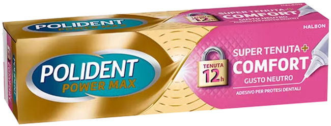 CREMA ADESIVA PROTESI DENTALI POLIDENT POWER MAX SUPER TENUTA+COMFORT 70 G - latuafarmacia.org